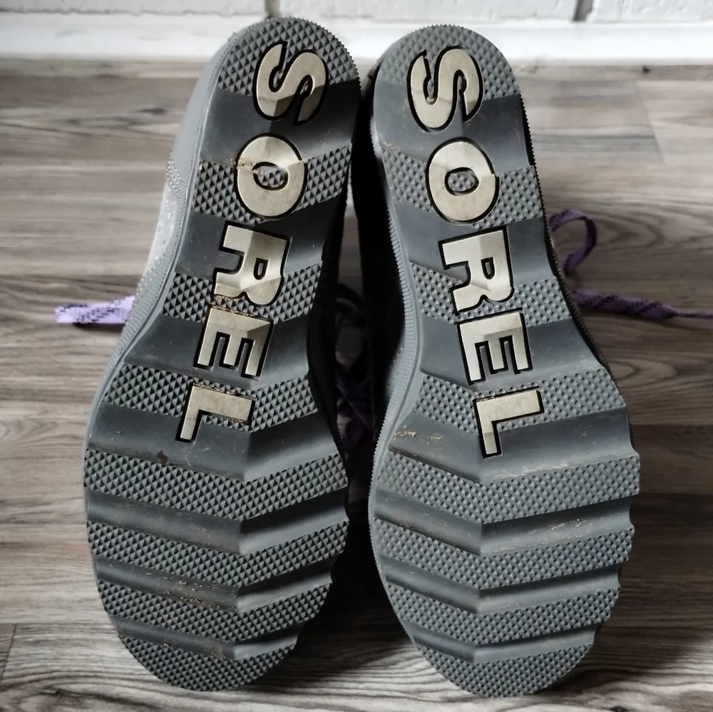 Sorel Lexie Wedge Booties Silver Sparkle Kids Size 3